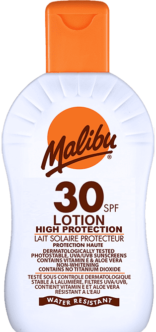 Malibu SPF30 Lotion Protection Non-Titanium – 200ml Advanced Sun Protection Without Titanium Dioxide