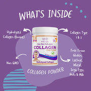 Lifestyle/use image: Swedish Nutra collagen powder unflavoured daily use mixed drink 300g