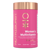 Nutriburst Women's Multivitamin Gummies bottle, berry burst flavour, 60 count.