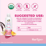How to Use: MaryRuth’s Women’s Liposomal Multivitamin liquid serving spoon vanilla peach flavour 450ml