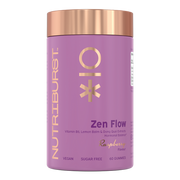 Nutriburst Zen Flo Women's Wellness Gummies bottle, raspberry flavour, 60 count.
