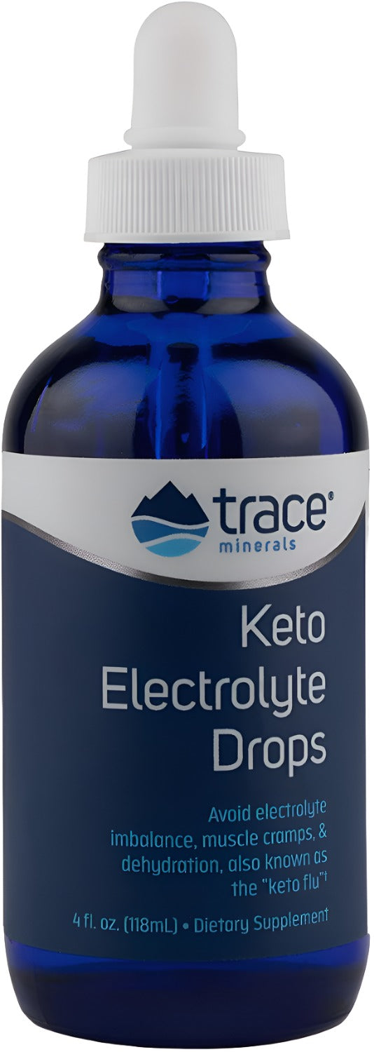 Front Image: Trace Minerals Keto Electrolyte drops liquid bottle 118ml
